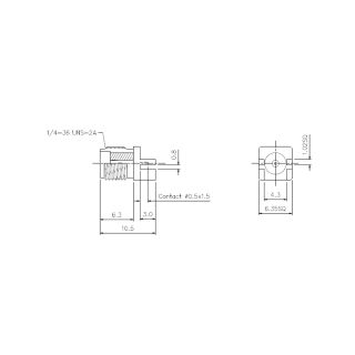 HS-SMAF Edge Type For 0.8 PCB Connector (12.4G)_L10.5_Web2